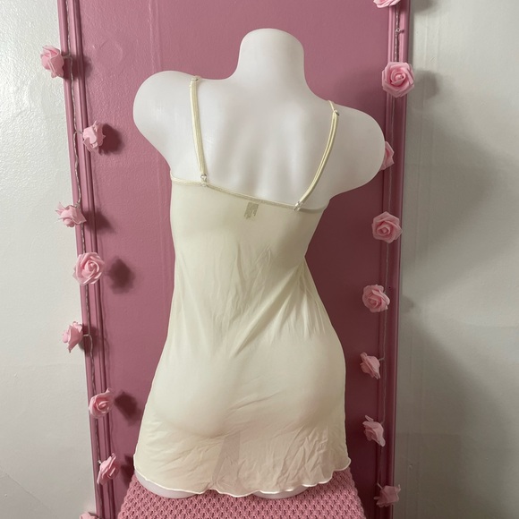 🌷 small - night dress lingerie pajama nuisette jaquette sleepwear - beige - Picture 4 of 6